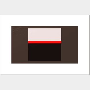 red black and pink minimalist abstract design Posters and Art